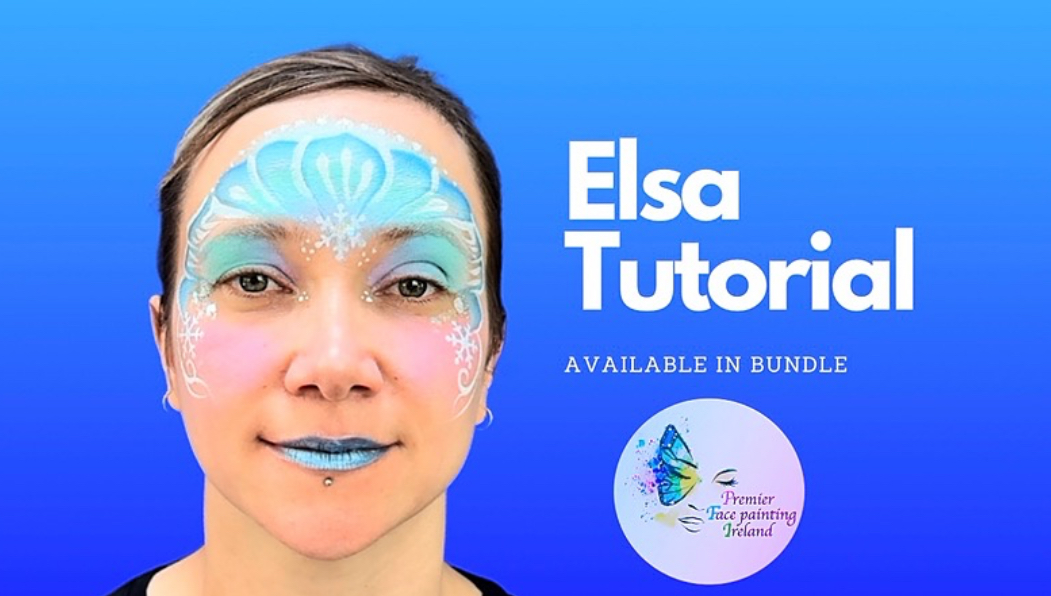 elsa face paint tutorial