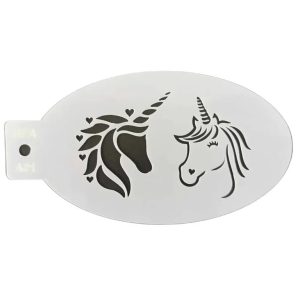 AS01 Unicorn face paint stencil