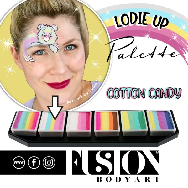 Fusion Body Art Face Painting Split Cakes – LODIE UP Cotton Candy | 30g