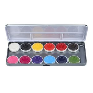 Superstar Aqua Face and Body Paint Palette - 12 Colors Sparkling Faces by Svetlana Keller