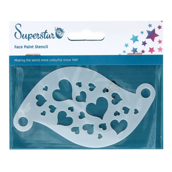 Superstar Face Paint Stencil HEARTS