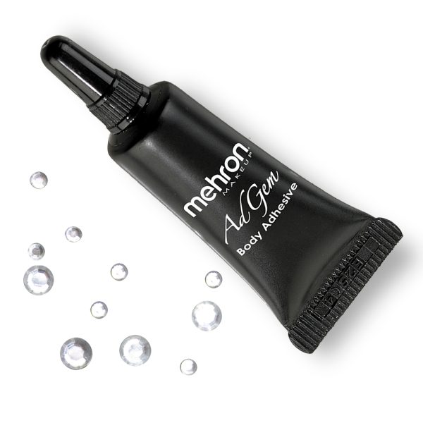 Mehron AdGem - Latex Free Adhesive with 30 Rhinestones