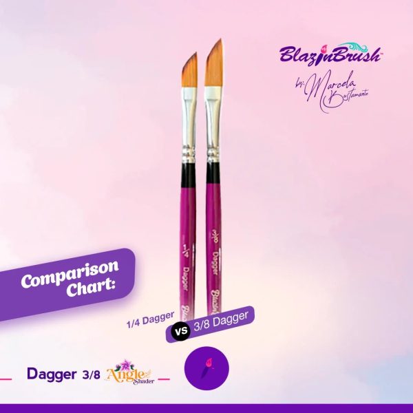 Blazin Face Painting Brush by Marcela Bustamante | Dagger 3/8