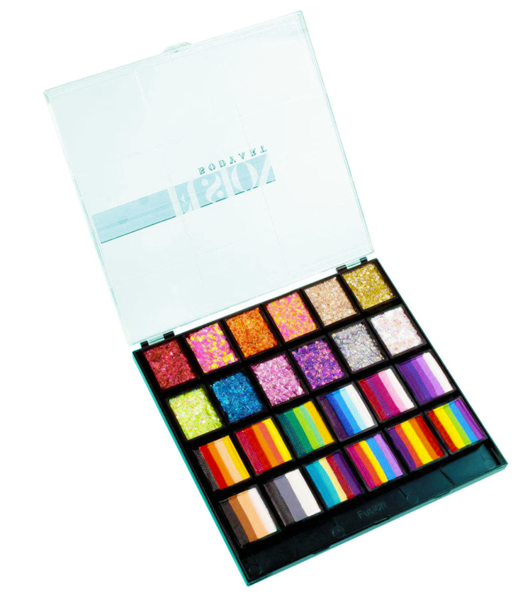 Rainbow party pallet Fusion One Stroke & Glitter Cream Palette Rainbow Party