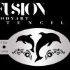Dancing Dolphin Face Paint Stencil - FS18