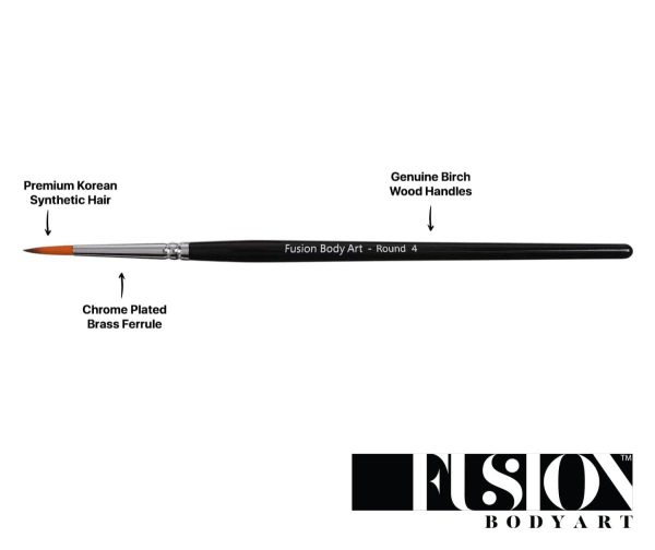 Fusion Body Art | Professional Face Paint Brush – Round 4