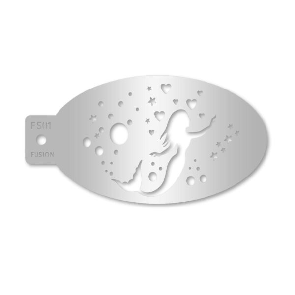 Mermaid Story Face Paint Stencil - FS01