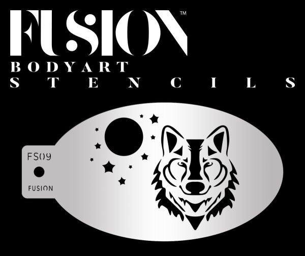 Mythical Wolf Face Paint Stencil - FS09