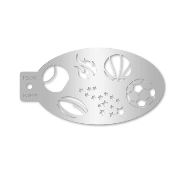 Sport Stars Football Soccer Basketball Face Paint Stencil - FS06qq Sport Stars Football Soccer Basketball Face Paint Stencil - FS06