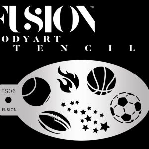 Sport Stars Football Soccer Basketball Face Paint Stencil - FS06
