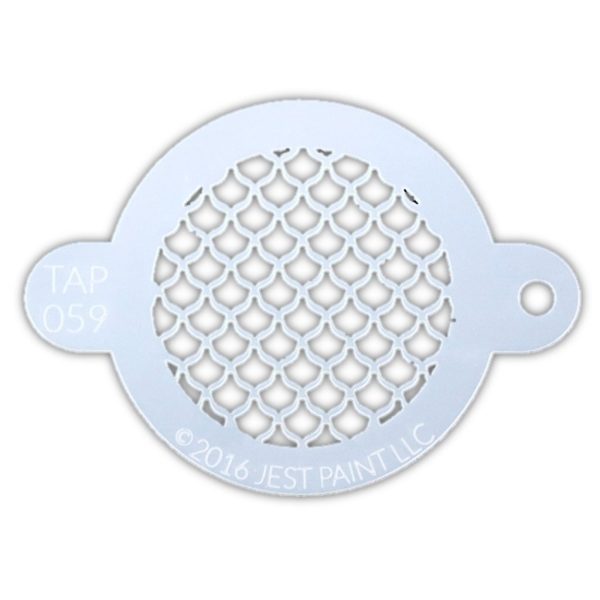 TAP 059 Face Painting Stencil | Fish Scales