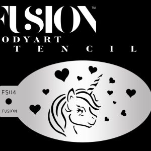 Unicorn In Love Face Paint Stencil - FS04