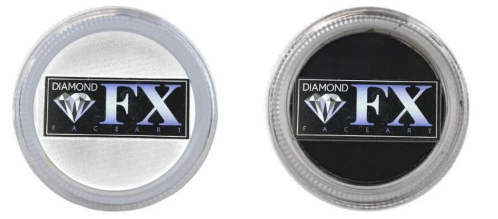 diamond fx black and white face paint