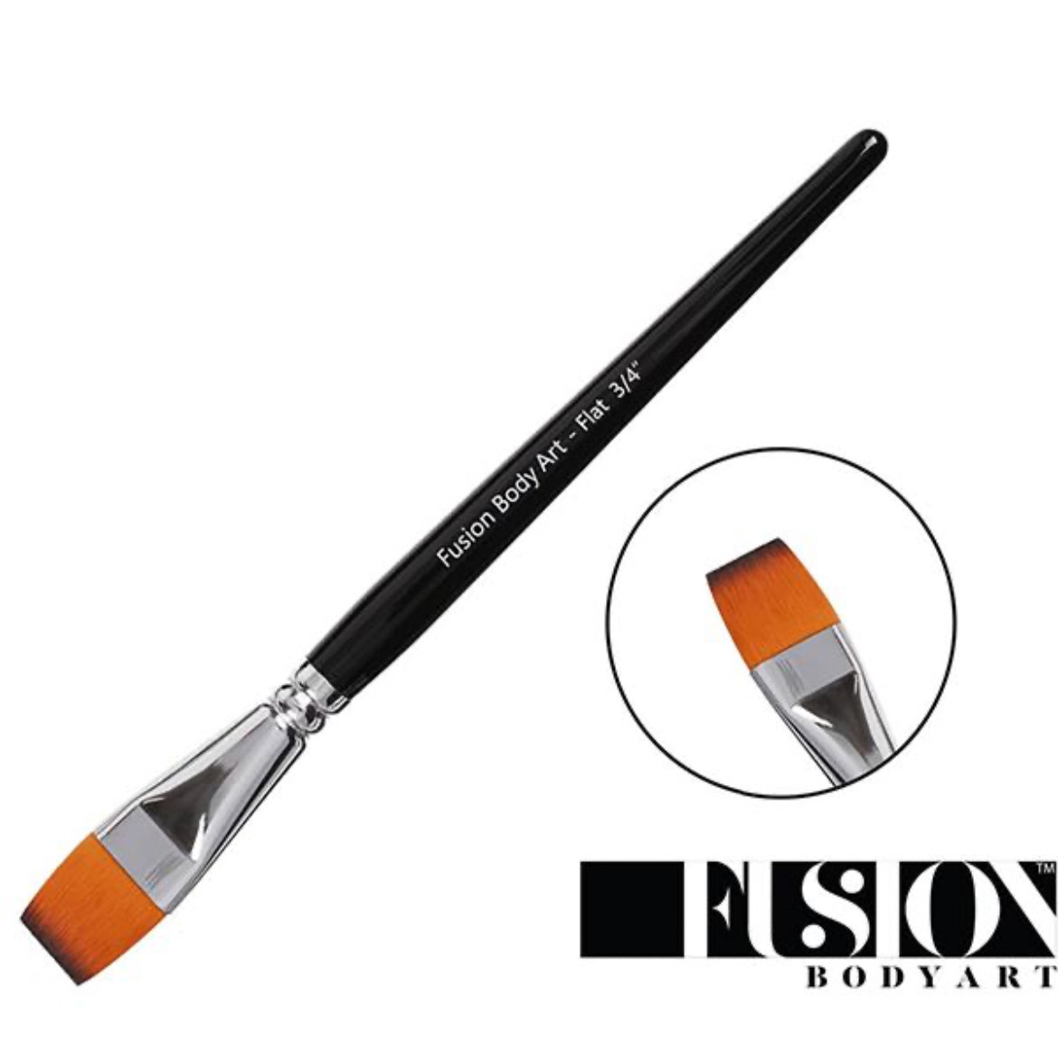 Fusion Body Art | Professional Face Paint Brush - 3/4 Inch Flat