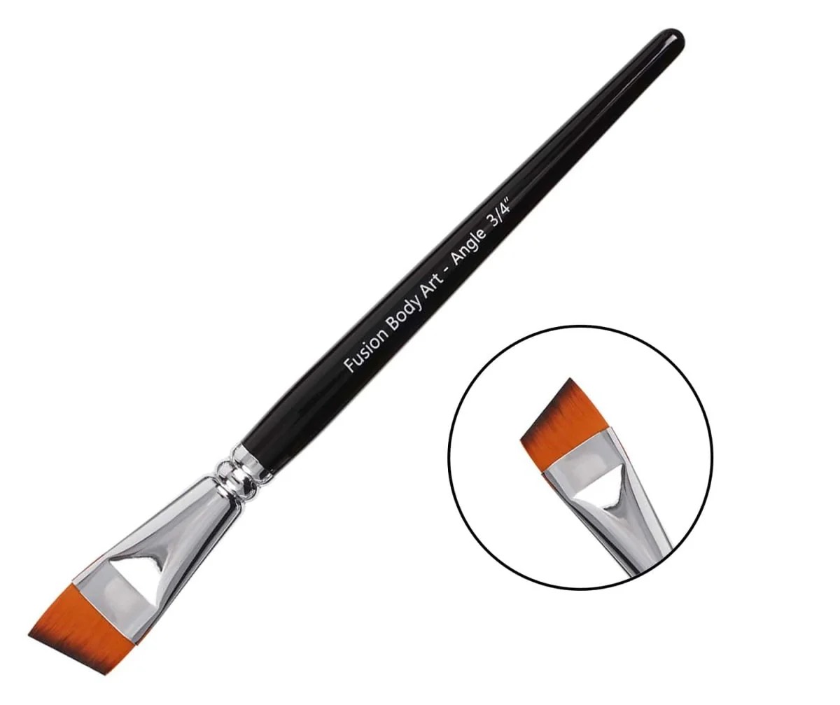 Fusion Body Art | Professional Face Paint Brush - 3/4 Inch Flat Angle
