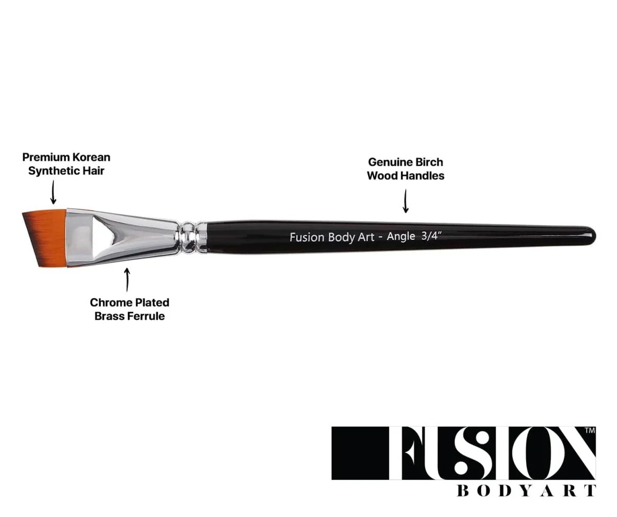 Fusion Body Art | Professional Face Paint Brush - 3/4 Inch Angle - Image 2