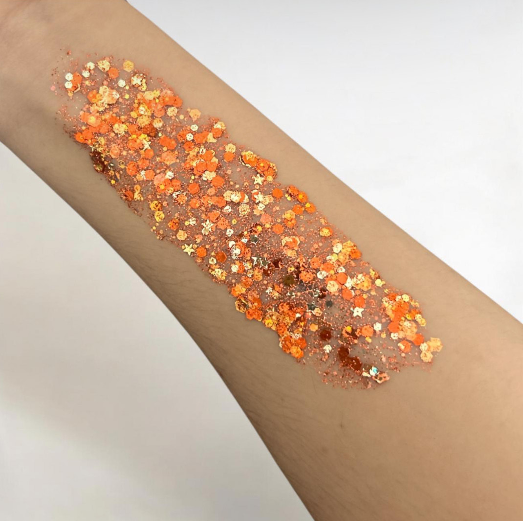 Premier Face Painting Ireland Gel Glitter - Tangerine Fire 20ml - Image 2