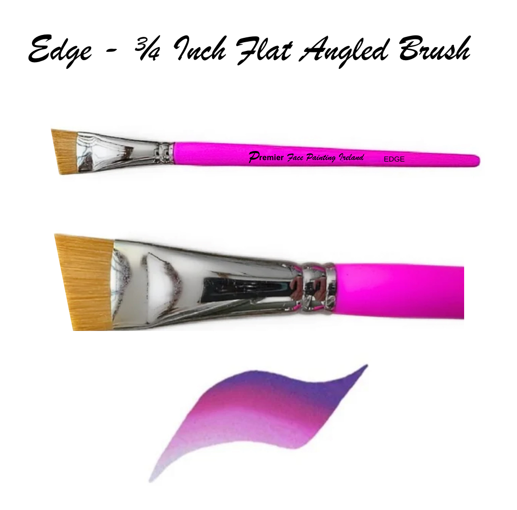 Premier Face Painting Ireland | Edge 3/4 Inch Flat Angled Brush