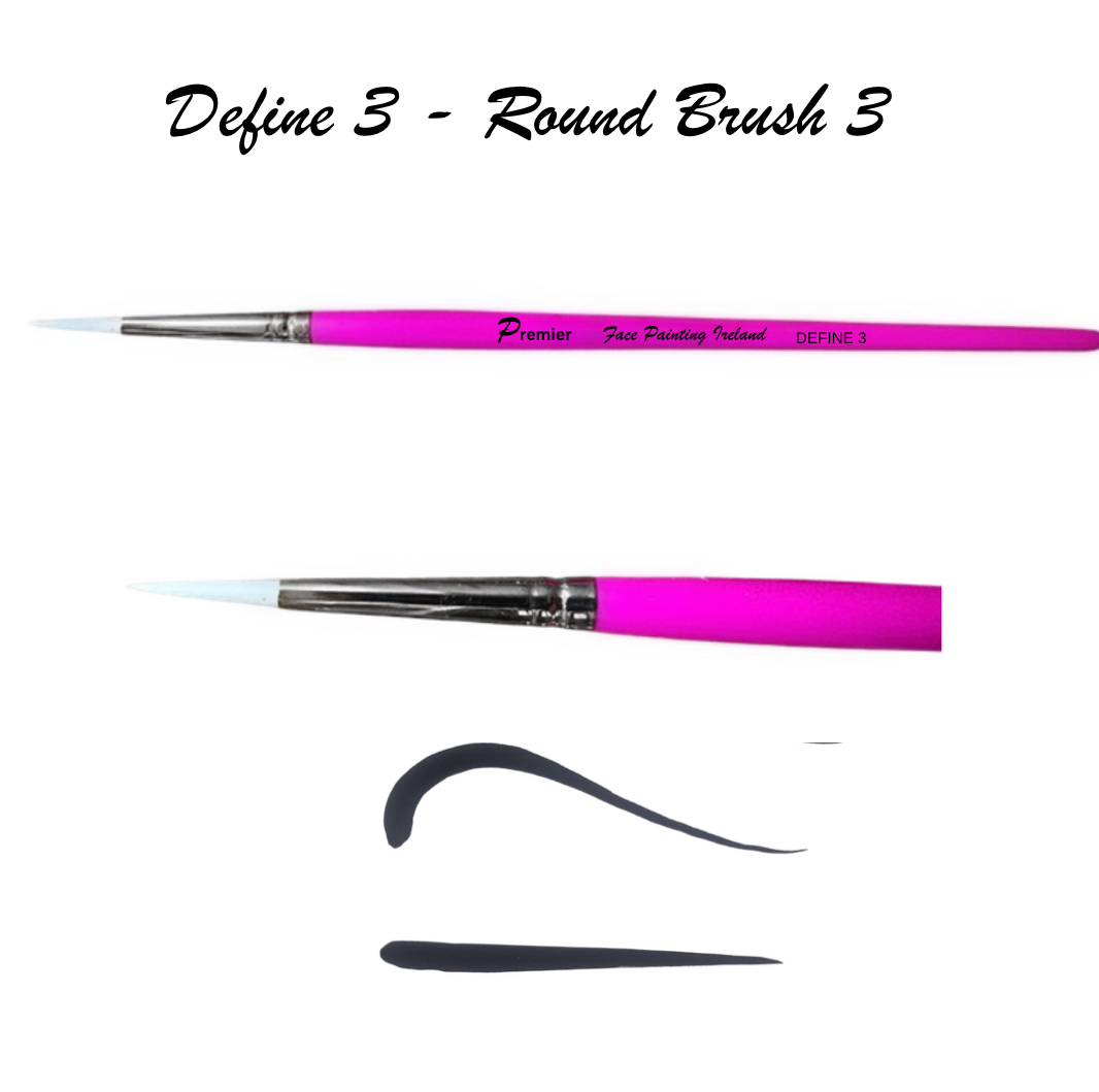 Premier Face Painting Ireland | Define 3 - Round Brush 3 Brush