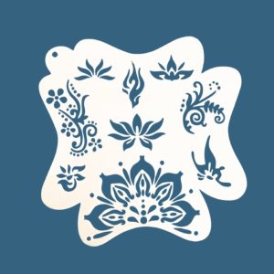 Flower Crown Face Paint Stencil – Large Crown