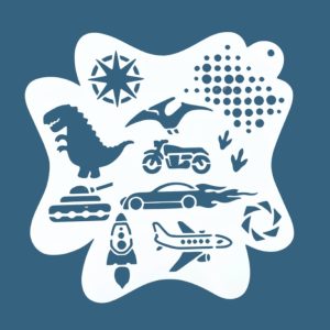 Boys’ Toys Face Paint Stencil – Action & Adventure Designs